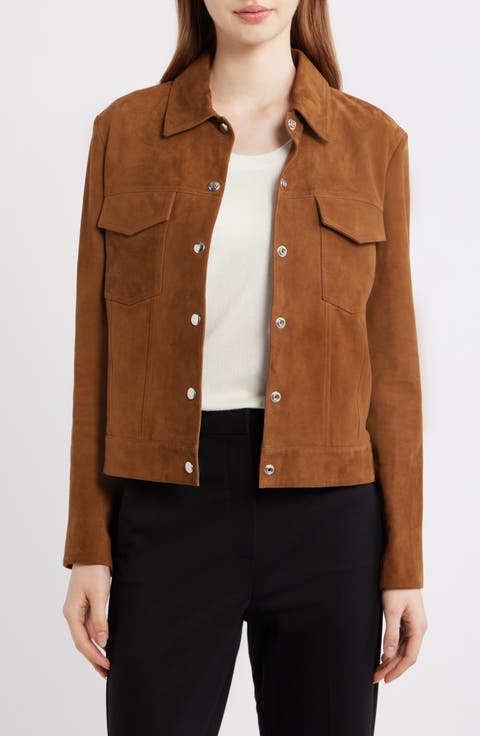 Reece Suede Trucker Jacket