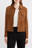 Theory Reece Suede Trucker Jacket