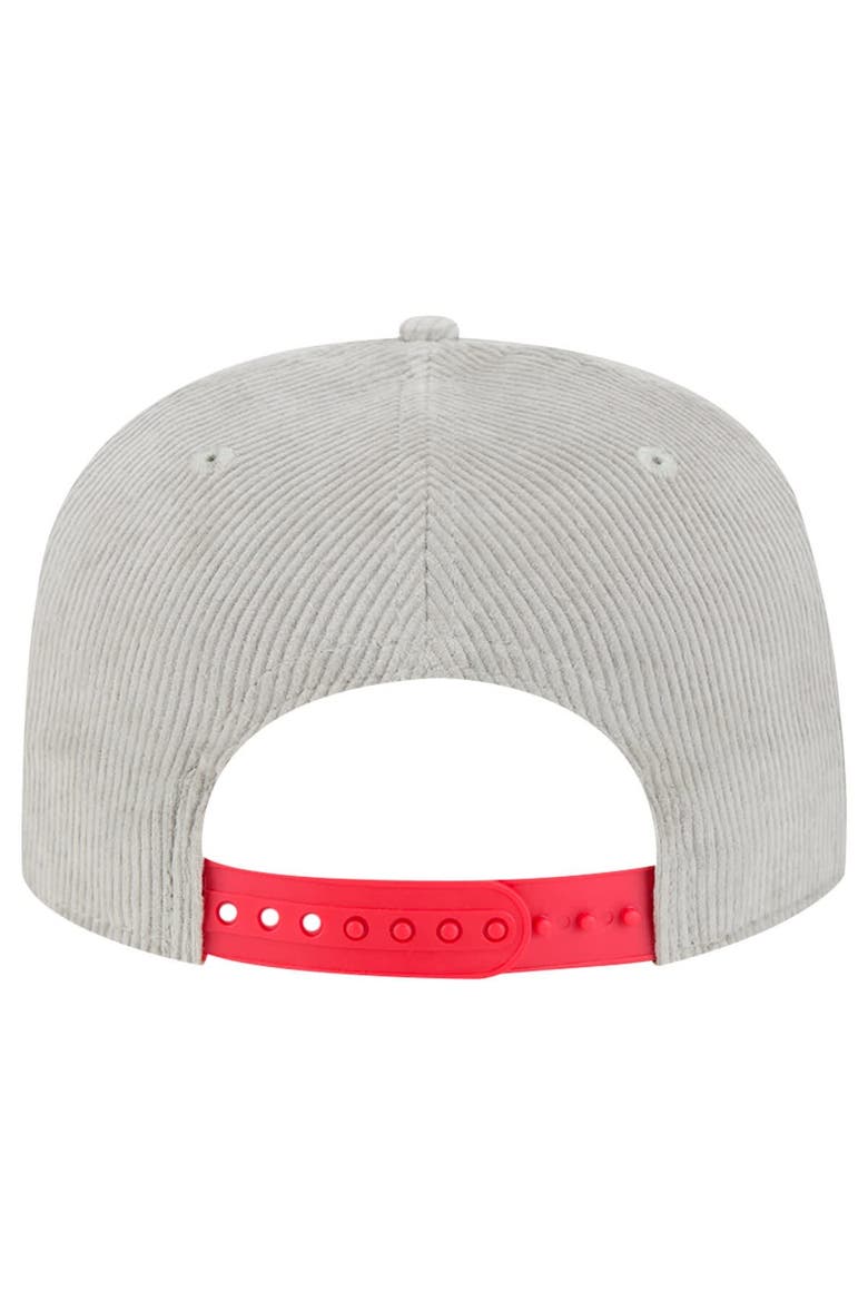 Men's New Era Gray Los Angeles Angels Corduroy Golfer Snapback Hat, Alternate, color, Gray