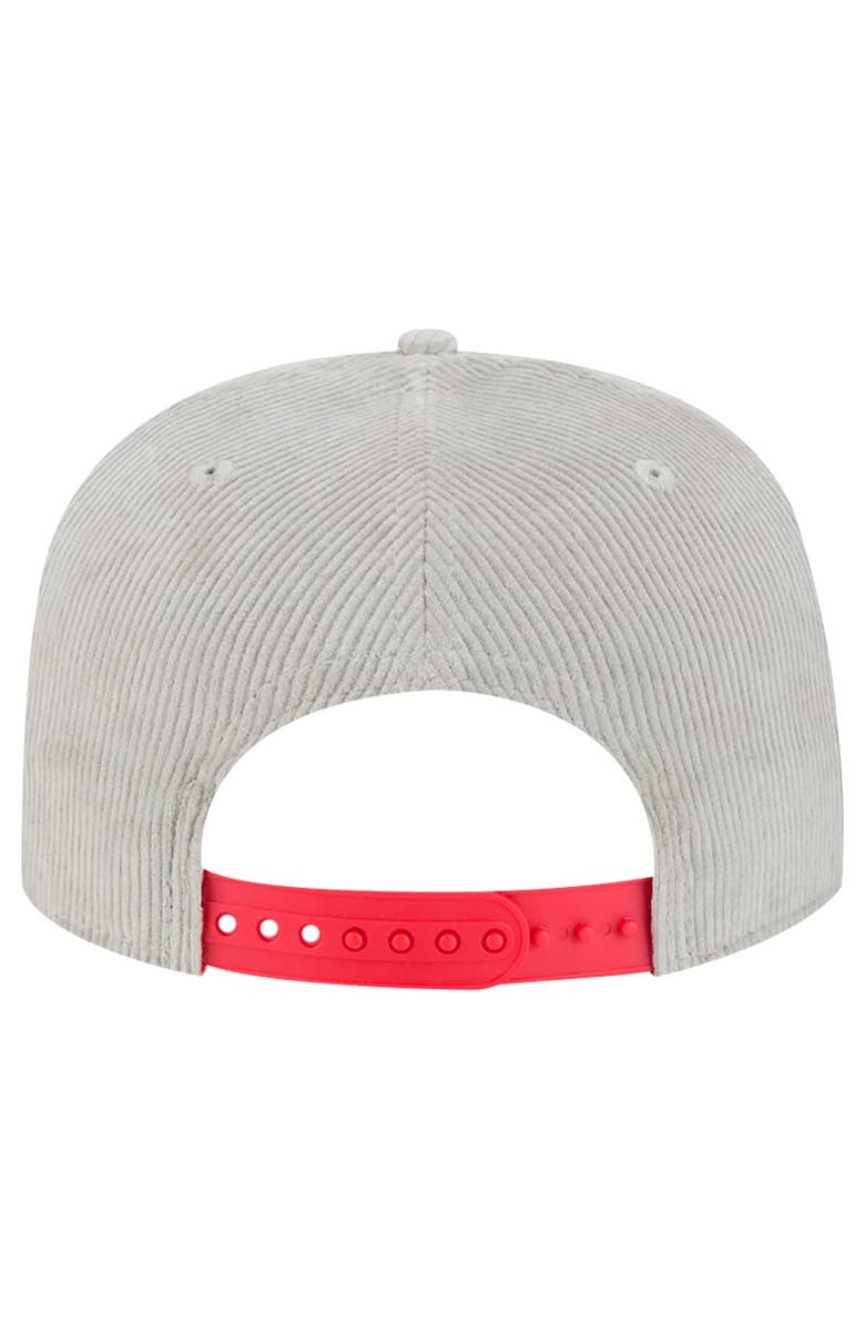 New Era Men's New Era Gray Los Angeles Angels Corduroy Golfer Snapback Hat, Alternate, color, Gray