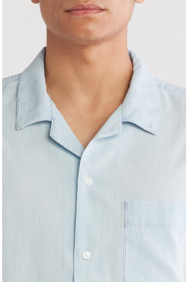 Chambray Camp Collar Shirt, Alternate, color, HERALD