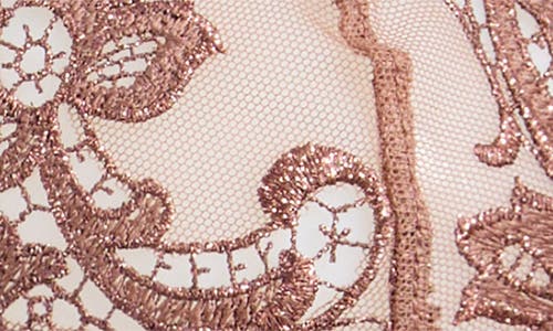 Simone Perele Saga Non-padded Lace Demi Bra In Tender Brown