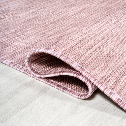Jonathan Y Ethan Modern Flatweave Solid Indoor/outdoor Area Rug In Pink