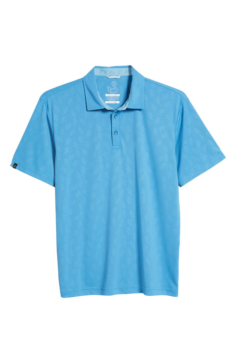 Swannies Barrett Botanical Print Golf Polo, Alternate, color, Blue