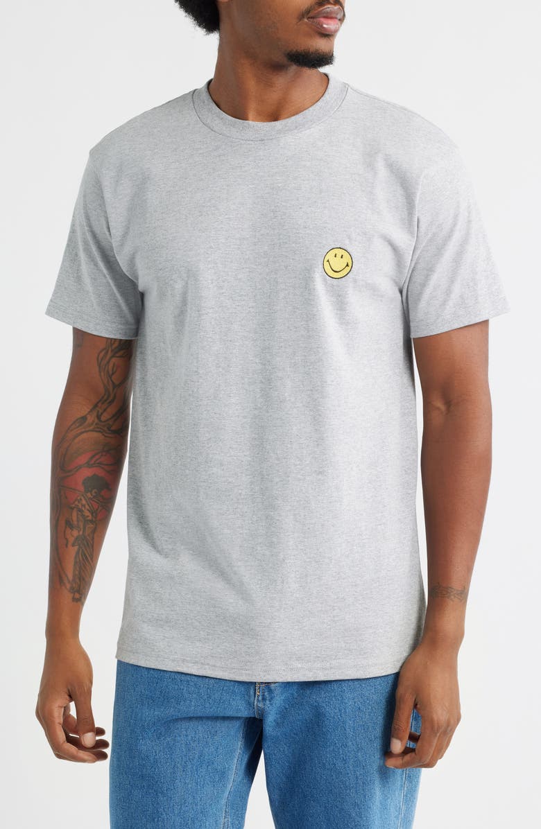 MARKET SMILEY<sup>®</sup> Studios 3-Pack Assorted Cotton T-Shirts, Main, color, White/ Skipper-Blue/ Ht-Grey