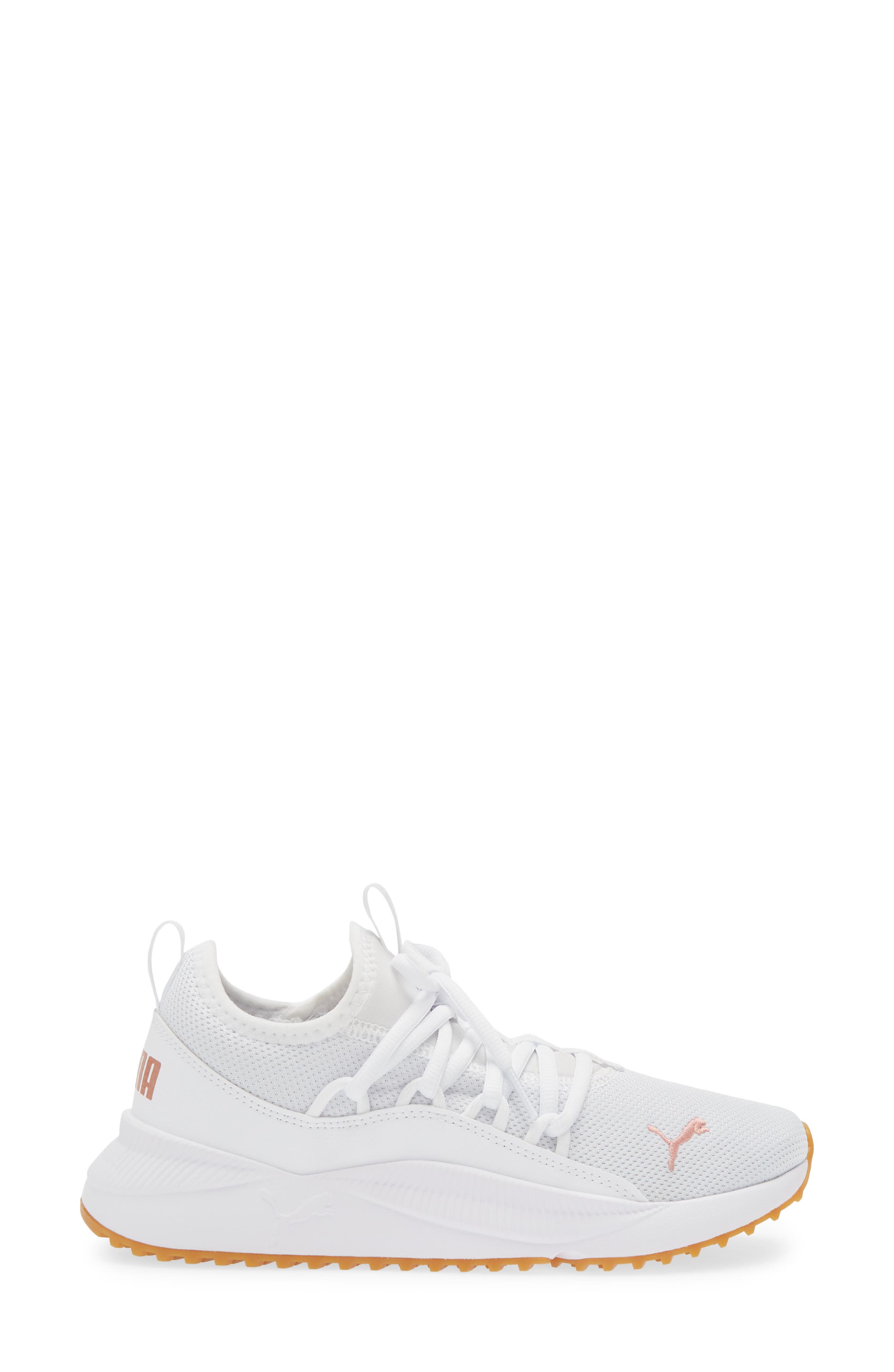 PUMA Pacer Future Web Knit Sneaker, Alternate, color, Puma White-Copper Rose