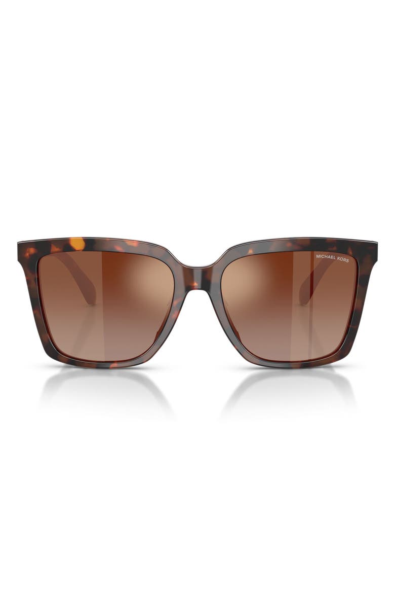 Michael Kors Menaggio 53mm Gradient Square Sunglasses, Main, color, Luggage Tortoise / Brown Red