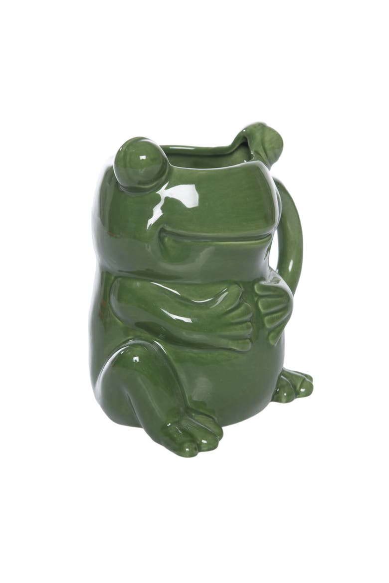 Ceramic Frog Shape Mug Green for Spring Serving and Entertaining, Alternate, color, Green