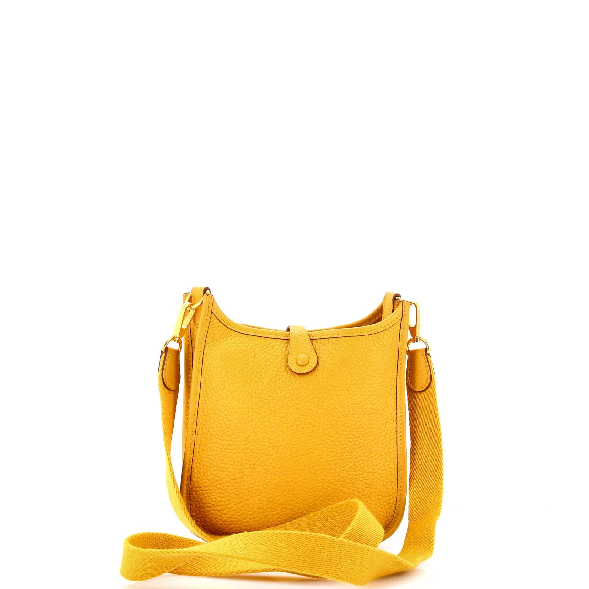 Pre-Owned Hermes Evelyne Bag Gen III Clemence TPM, Alternate, color, Jaune Ambre