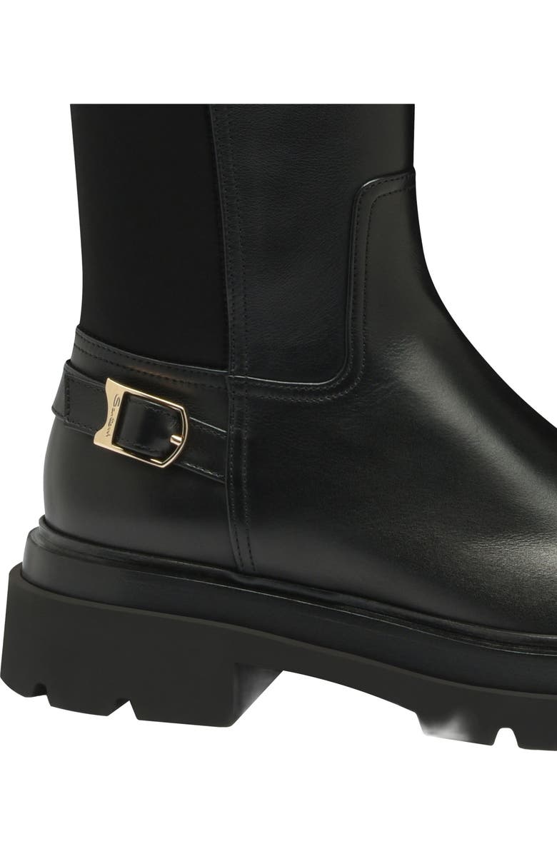 Santoni Women's leather boot, Alternate, color, Black