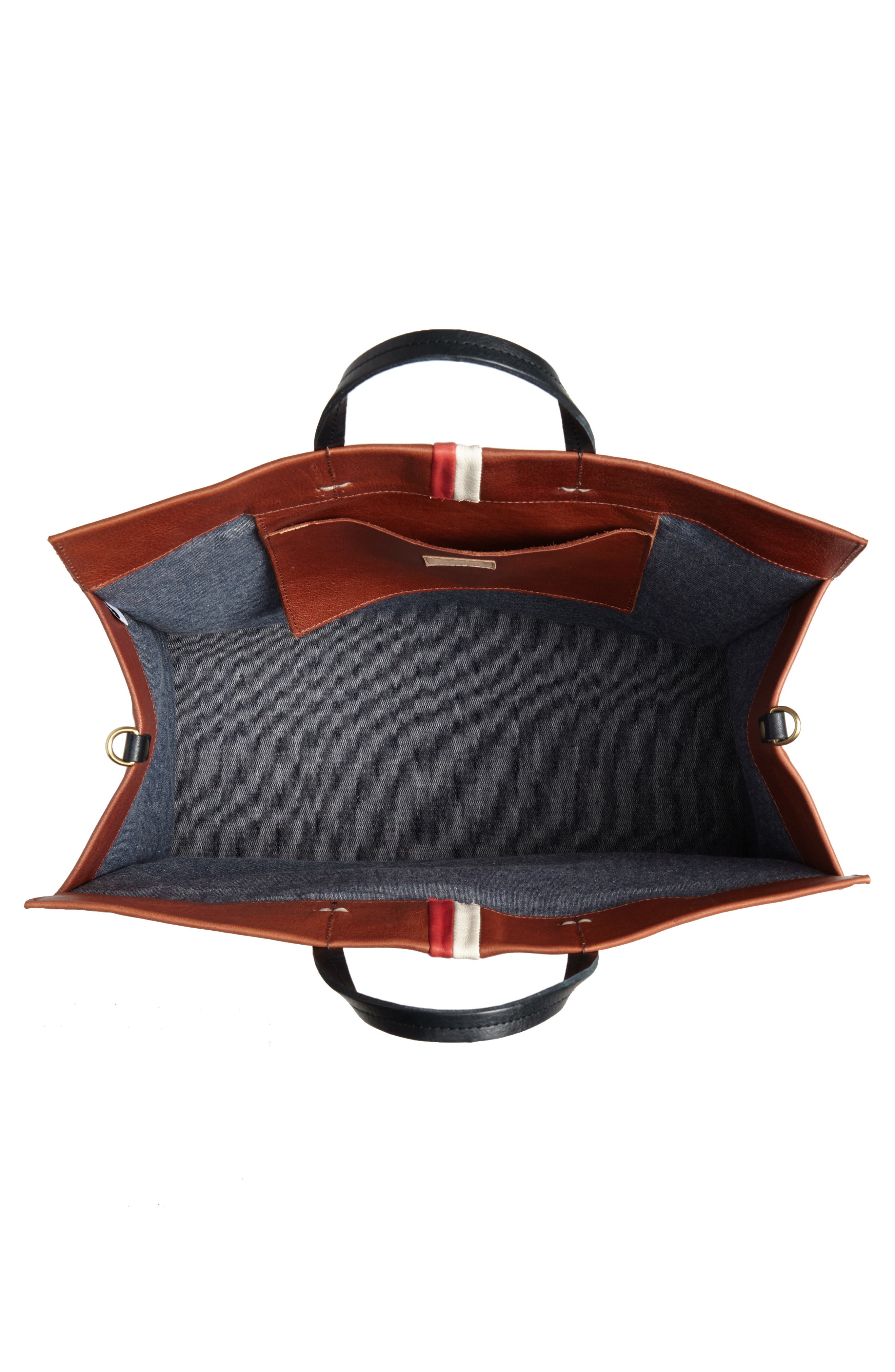 Clare V. Simple Stripe Leather Tote, Alternate, color, 