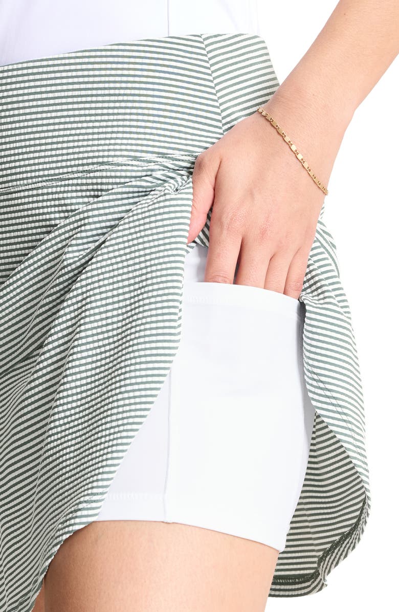 Tommy Bahama COSTA WAVE FLOUNCE SKORT, Alternate, color, Dark Jade