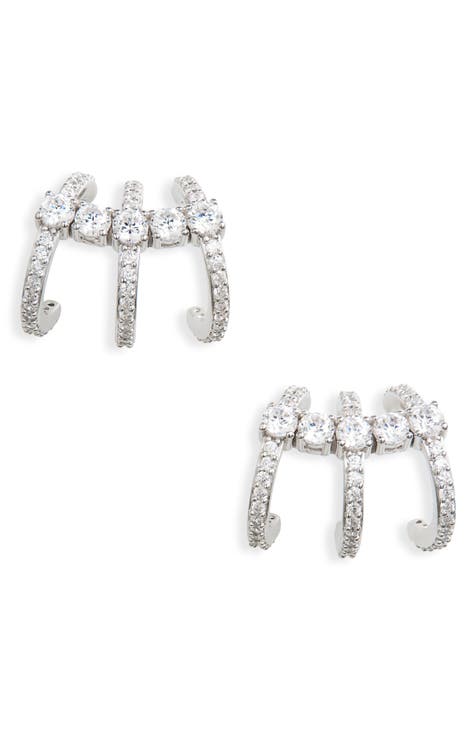 Loveall Cubic Zirconia Caged Earrings