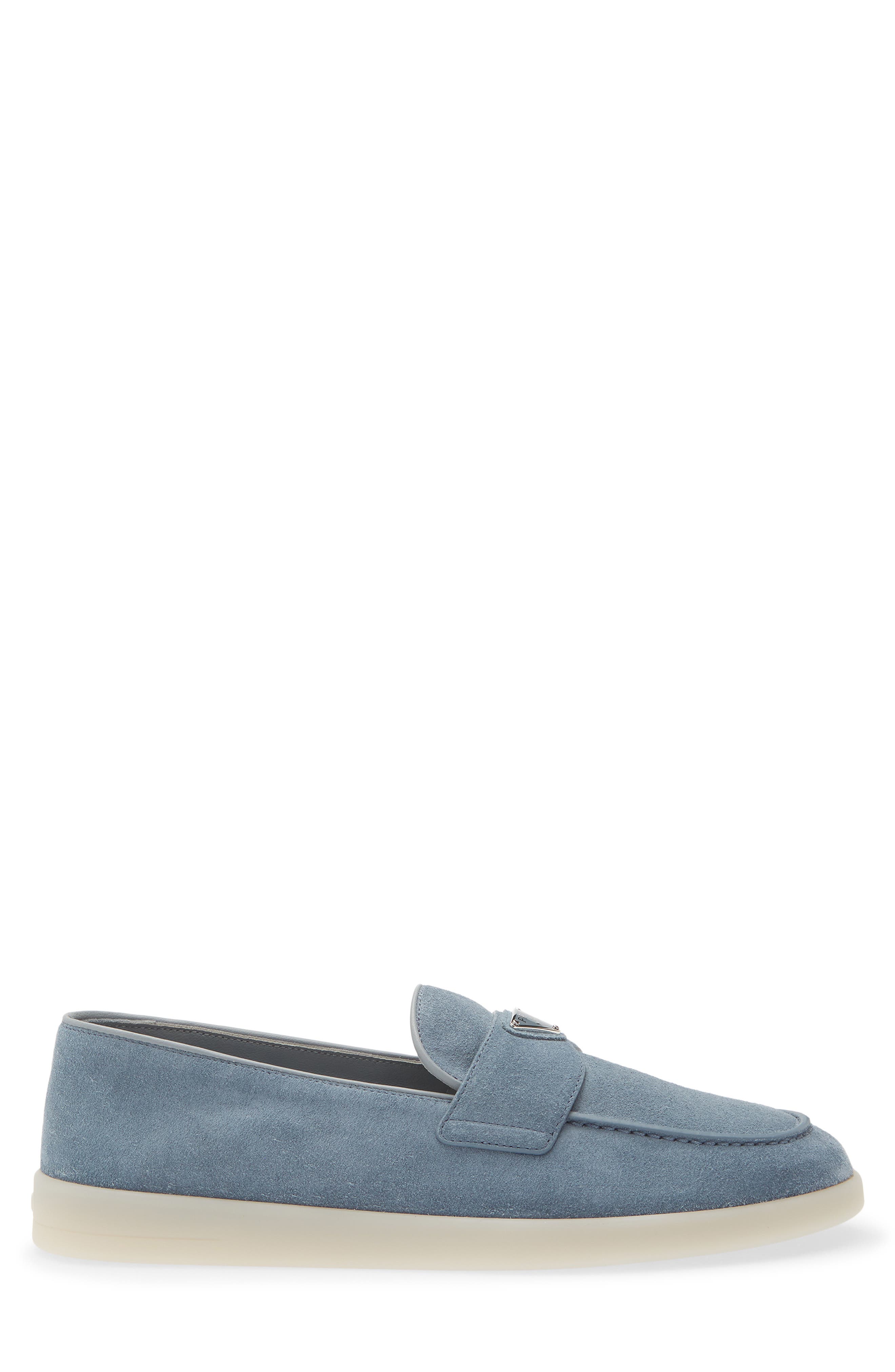 Prada St. Tropez Loafer, Alternate, color, Denim