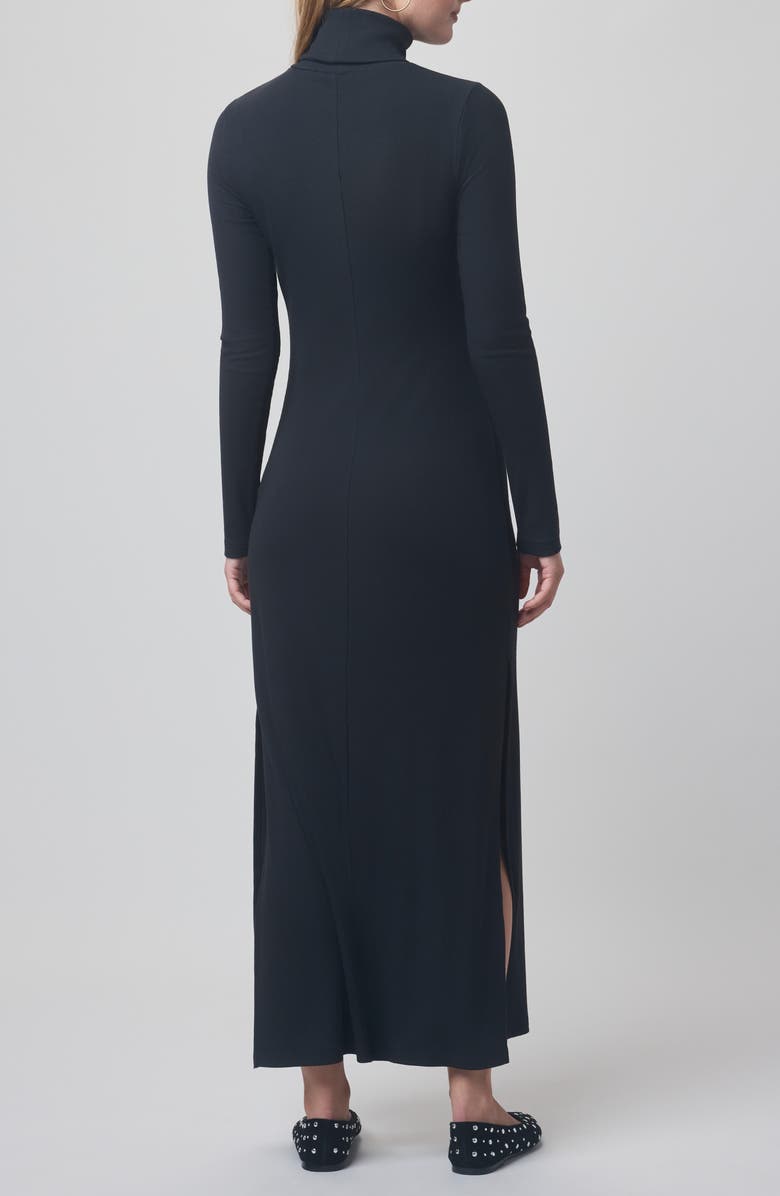 Splendid x @cellajaneblog Rib Turtleneck Dress, Alternate, color, Black