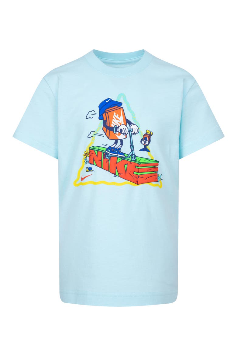 Kids' Boxy Scooter Graphic T-Shirt, Main, color, GLACIER BLUE