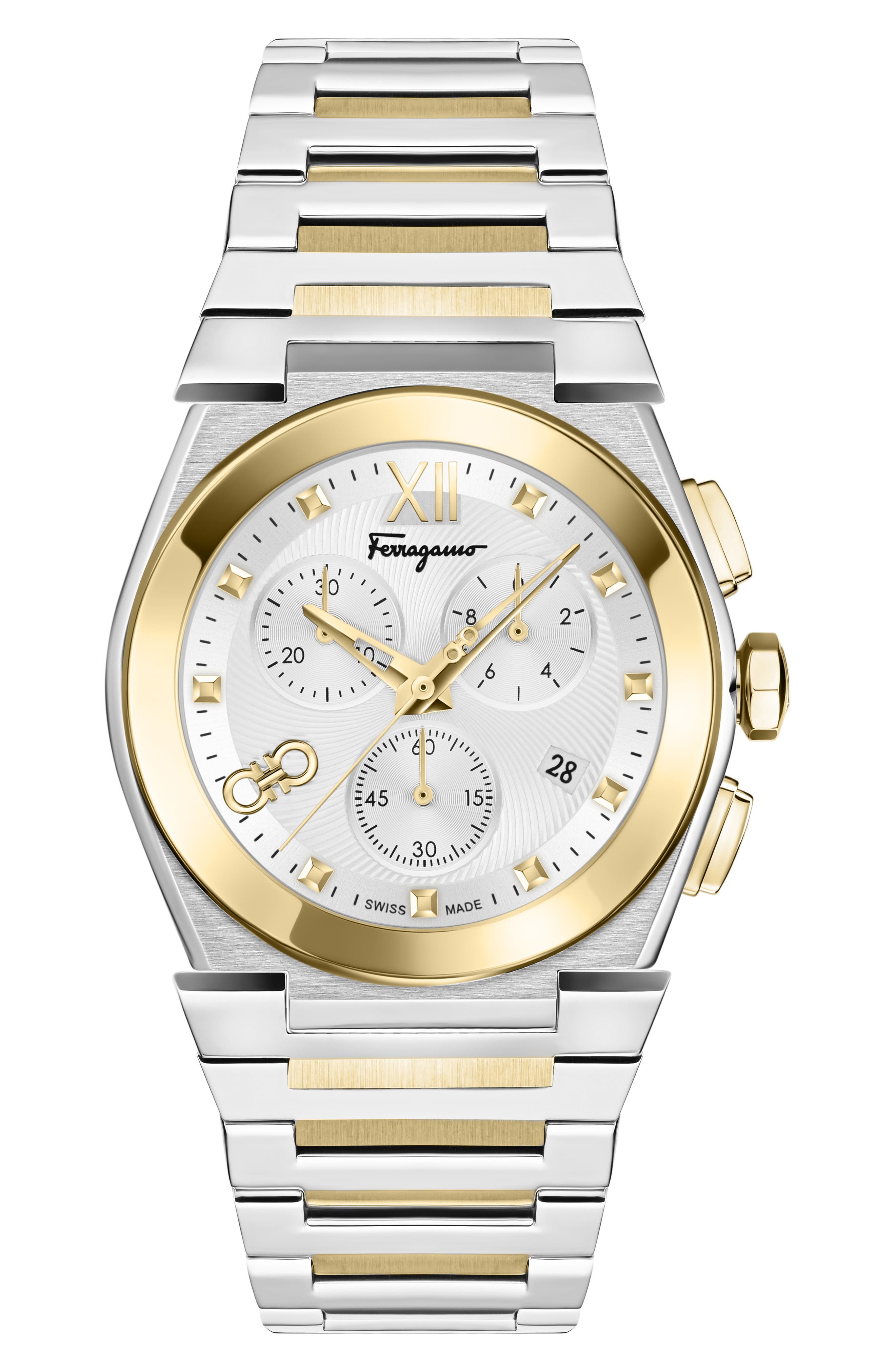 FERRAGAMO Vega Chronograph Swiss Quartz Bracelet Watch, 40mm
