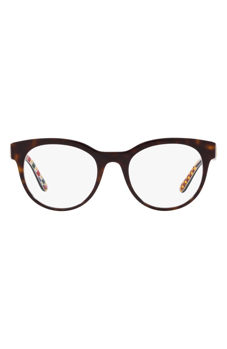 Dolce&Gabbana 55mm Rectangle Optical Glasses, Main, color, White