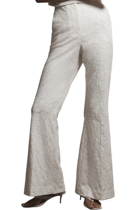 Sequin Lace Flare Trousers