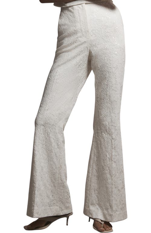 Mint Velvet Sequin Lace Flare Trousers