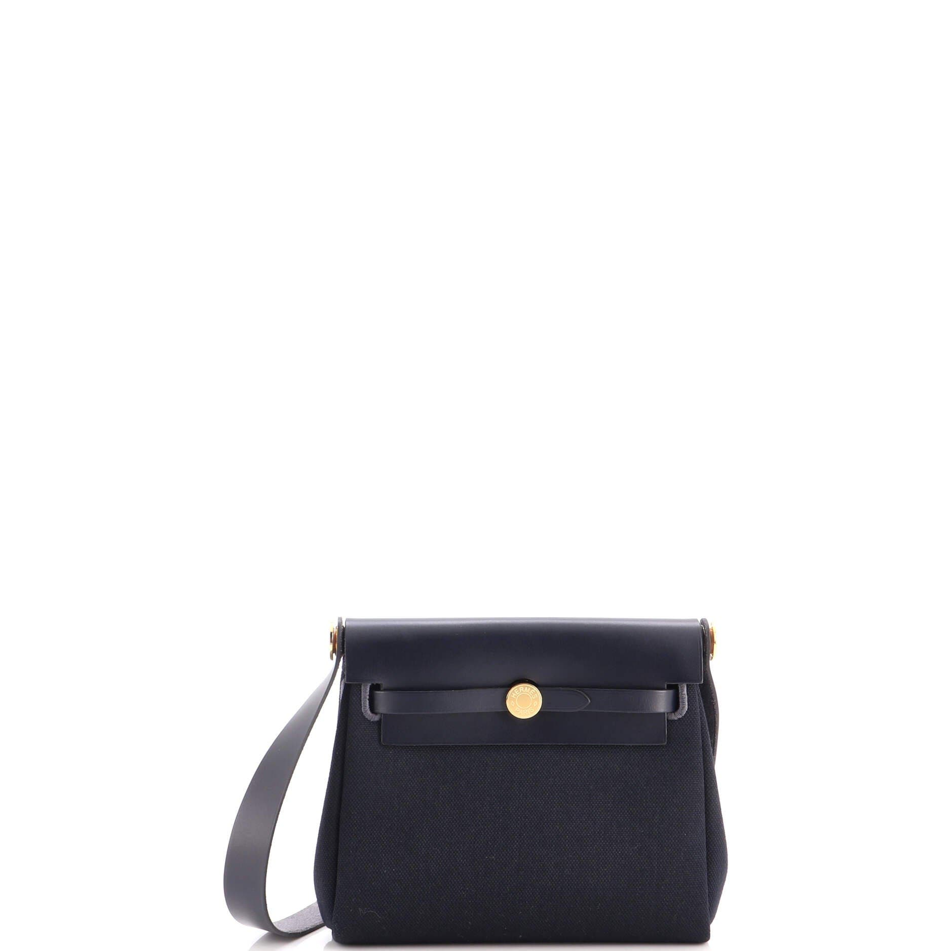 Herbag Zip Toile and Leather 20, Main, color, Black