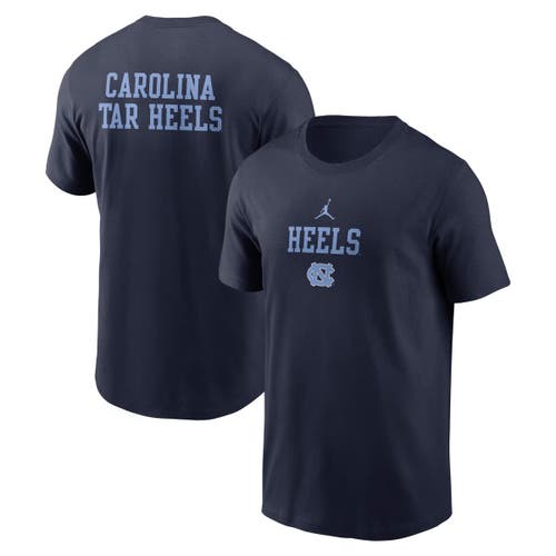 Jordan Brand Navy North Carolina Tar Heels 2-hit Stacked T-shirt