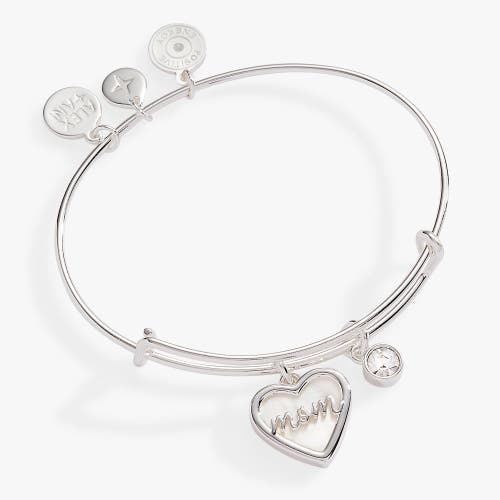 Alex And Ani Mom Bangle Bracelet In Silver