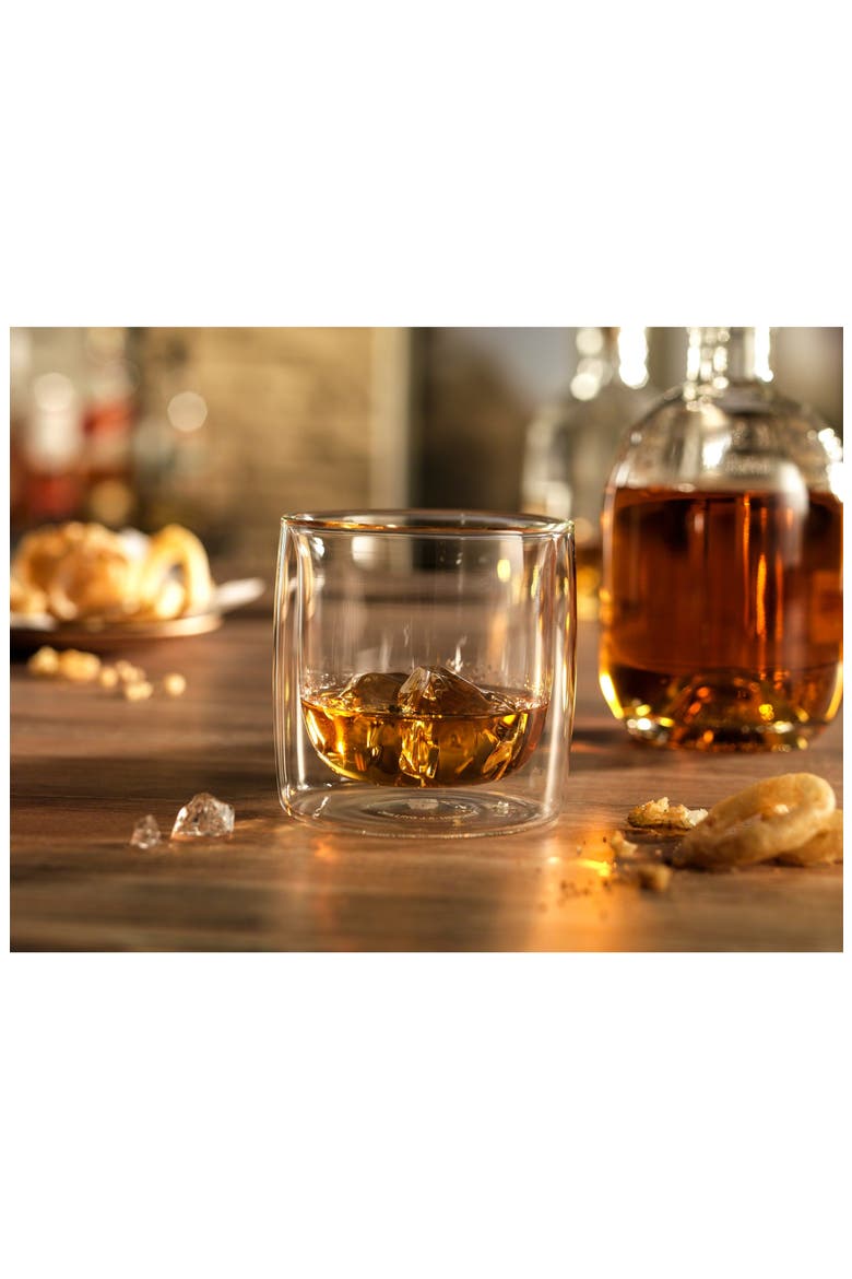 Sorrento Set of 2 Double Wall Bar Glasses, Alternate, color, CLEAR