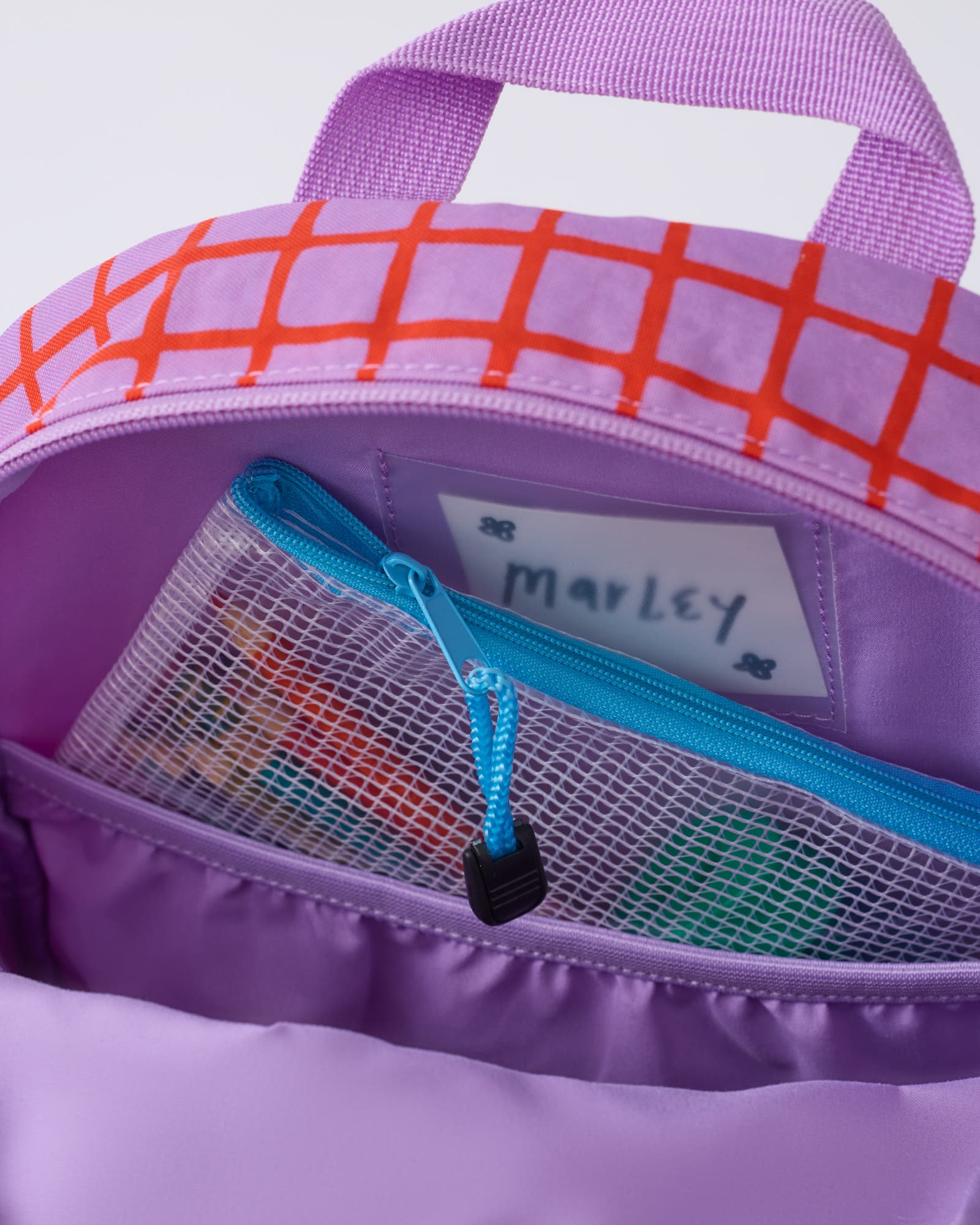 Cool Kid Backpack, Alternate, color, Orchid Grid