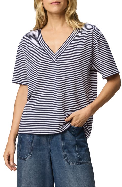 Kacey Stripe V-Neck T-Shirt