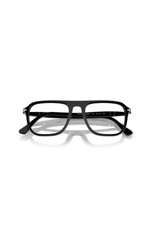 Persol 53mm Square Optical Glasses In Black