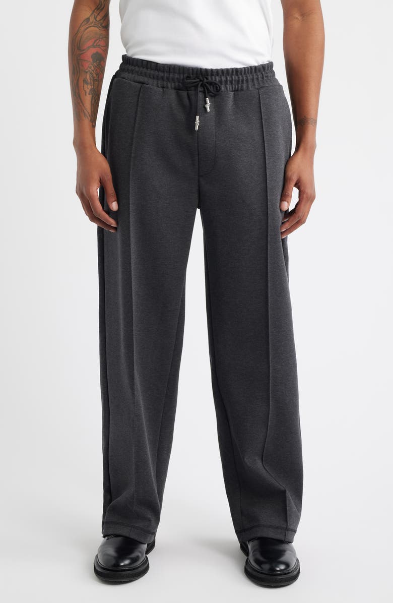 HUGO Dineto Cotton Blend Drawstring Pants, Main, color, Med Grey