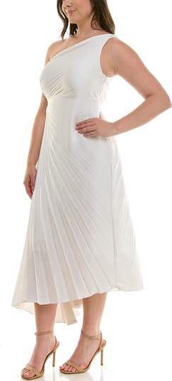Nicole Miller One Shoulder Pleat Midi Dress Nordstromrack