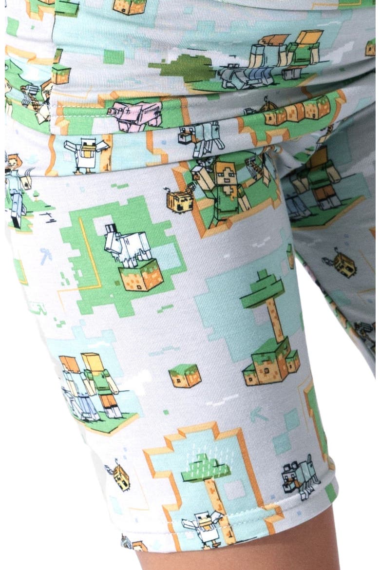 Minecraft Overworld Dreams Kids 2-Piece Short Sleeve & Shorts Pajama Set, Alternate, color, Minecraft Overworld Dreams