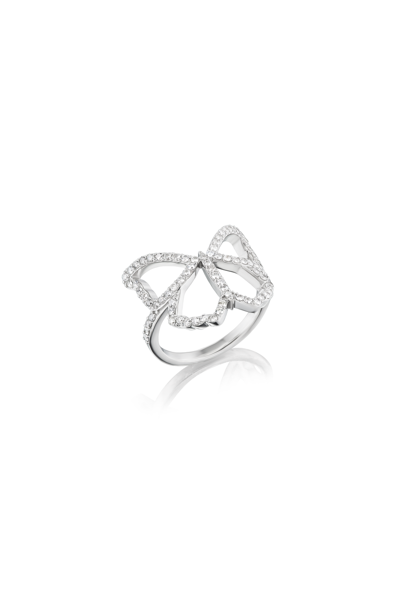 Sheryl Lowe Open Butterfly Ring, Main, color, Sterling Silver