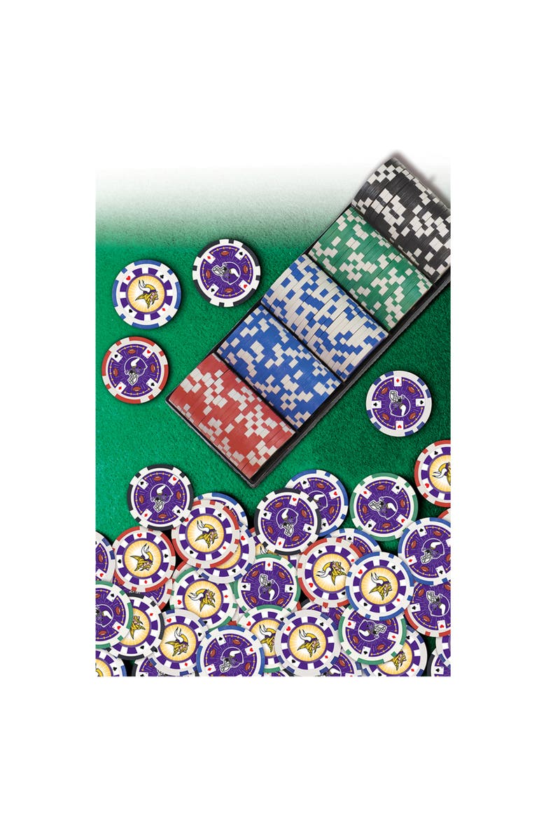 Minnesota Vikings 100 Piece Poker Chips, Alternate, color, Multicolor