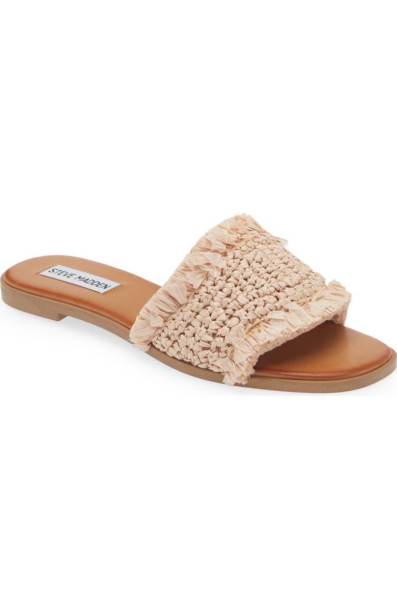 Steve Madden Lakeshore Woven Raffia Slide Sandal, Main, color,