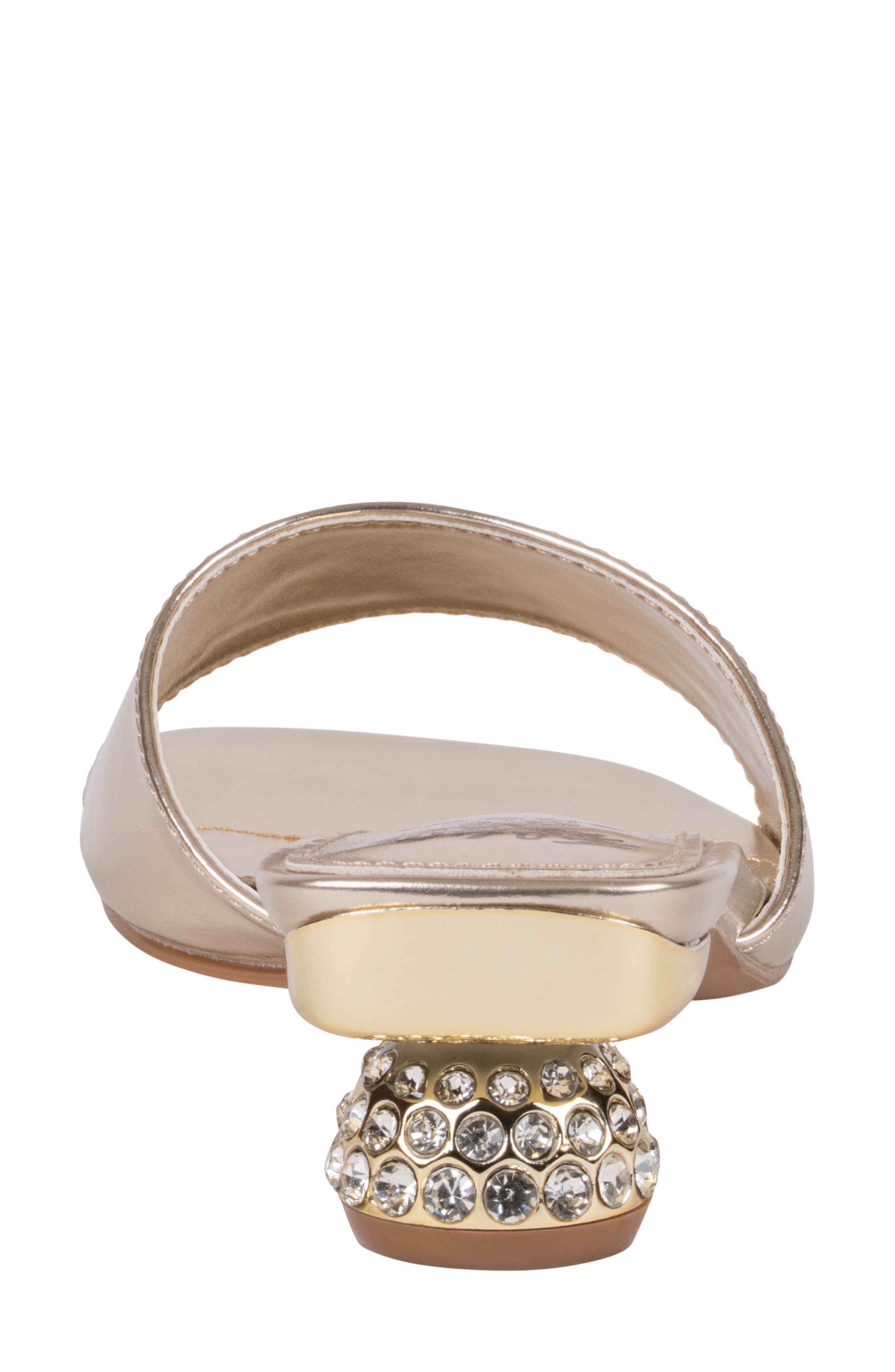 Noho Crystal Embellished Heel Slide Sandal, Alternate, color, GOLD