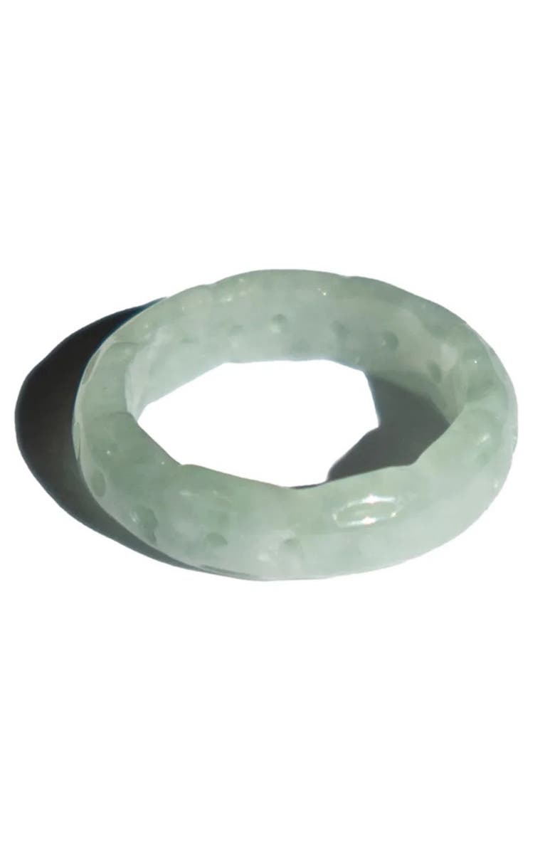 seree Weave Off white jade ring, Alternate, color, Off White
