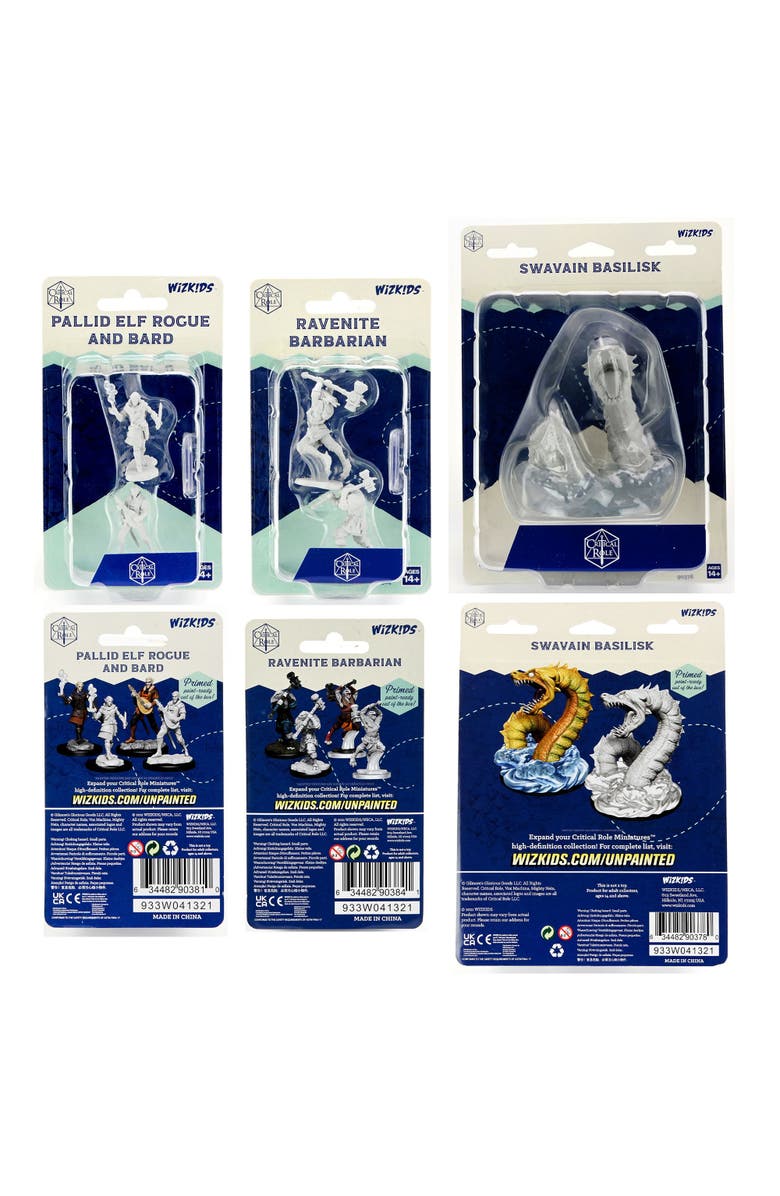 WizKids Games Critical Role Unpainted Miniatures Wave 1 Bundle, Alternate, color, Multicolored