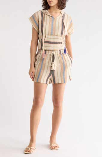 Elan Drawstring Cotton Cover-Up Shorts