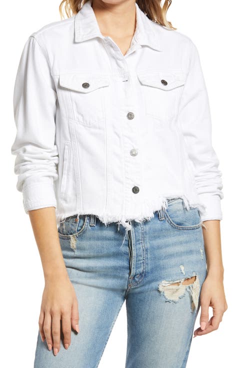 Fray Hem Denim Trucker Jacket