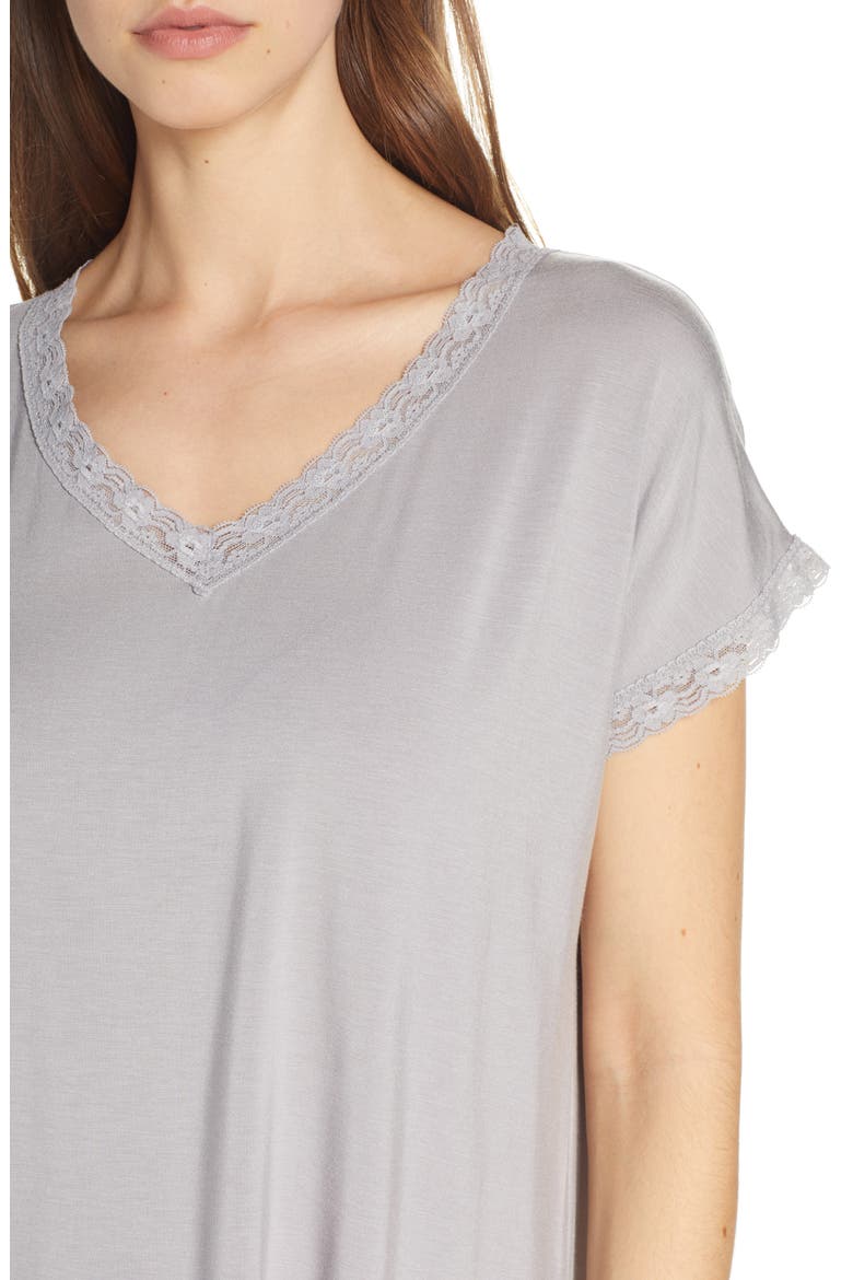 Luxe Jersey Pajamas, Alternate, color, PEWTER