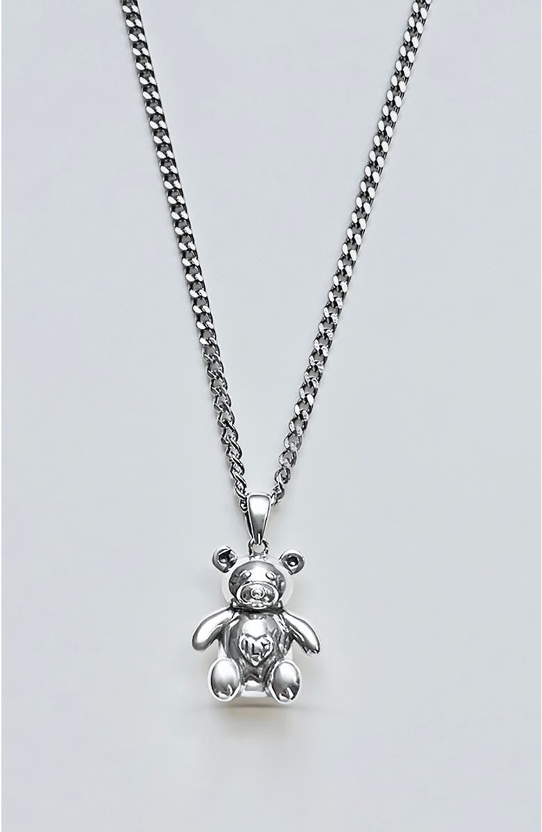 Rimor Jewelry Teddy Pendant Chain Necklace, Main, color, Silver