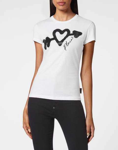 T-Shirt Sexy Pure With Crystals Women