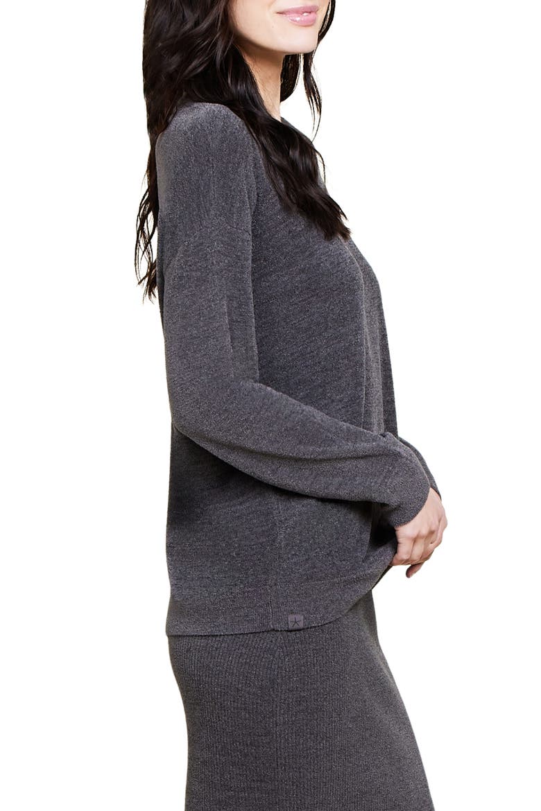 CozyChic Ultra Lite® Drop Shoulder Lounge Sweater, Alternate, color, CARBON