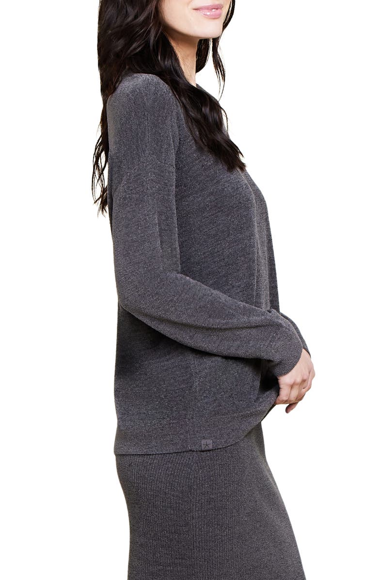 Barefoot Dreams<sup>®</sup> CozyChic Ultra Lite<sup>®</sup> Drop Shoulder Lounge Sweater, Alternate, color, Carbon