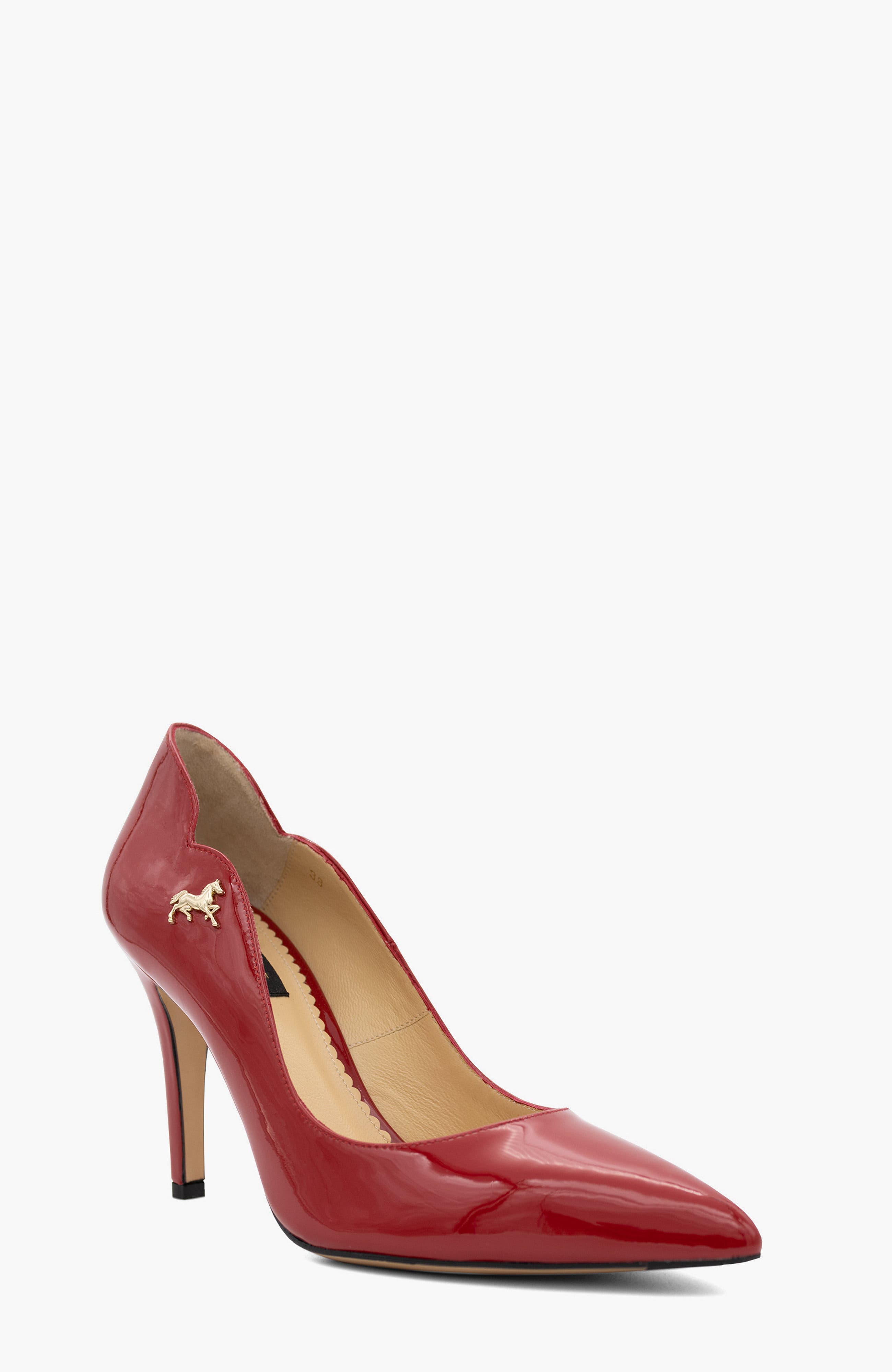 All In Patent Leather High Heel Pump, Alternate, color, Red