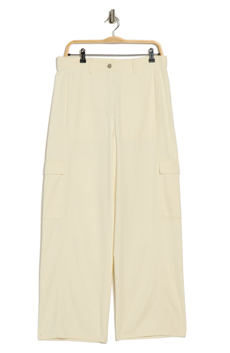 Eileen Fisher Organic Cotton Wide Leg Cargo Pants, Alternate, color, Undyed Natural