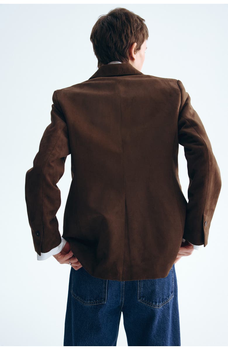 H&M Single-breasted Blazer, Alternate, color, Dark Brown